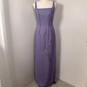 VTG Women's Sleeveless Long Dress Formal Datenight Y2K Elegant Size 6 Purple